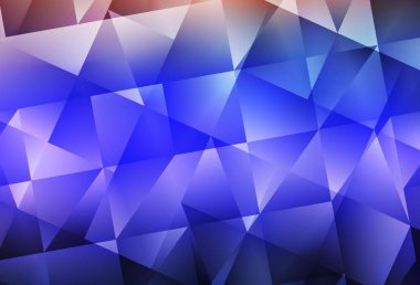 Hafif Mor vektör soyut mozaik zemin. Çokgen tarzda tamamen yeni bir renk çizimi. Broşürünüz için yepyeni bir tasarım..