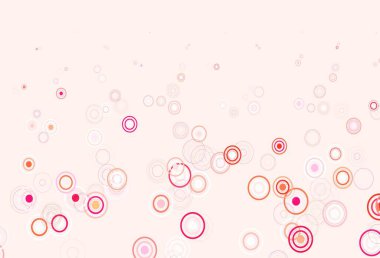 Açık Kırmızı, daireli sarı vektör şablonu. Doğa tarzında renkli baloncuklu soyut illüstrasyon. Güzel web siteleri için desen.