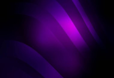 Çizgileri olan koyu mor vektör deseni. Eğimli çizgileri olan zarif parlak bir illüstrasyon. İş tasarımınız için şablon.