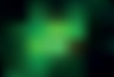 Koyu yeşil vektör parlak şablonu bulanıklaştırdı. Gradyan tasarımlı, soyut, ışıltılı çizimler. İşiniz için yeni tasarım.