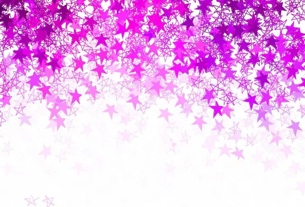 Светло Фиолетовая Розовая Текстура Красивыми Звездами Декоративная Сияющая Иллюстрация Звездами — стоковый вектор
