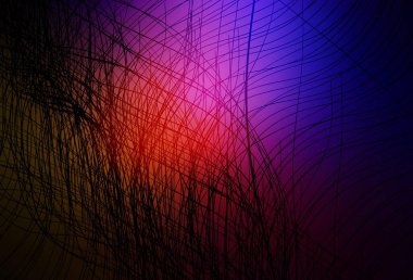 Koyu pembe, kırmızı çizgili vektör arkaplanı. Eğimli çizgileri olan zarif parlak bir illüstrasyon. Marka kitabı için şık bir desen.