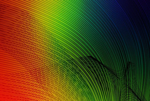 Aspectul Vectorial Multicolor Închis Linii Îndoite Eșantion Geometric Colorat Linii — Vector de stoc