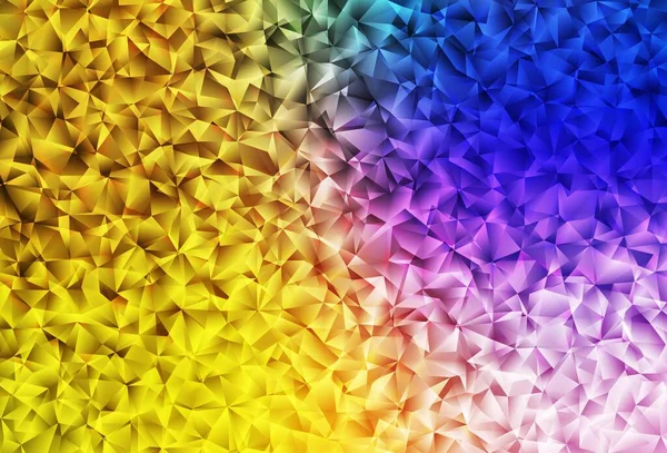 ダークピンク イエローベクトル三角形モザイクテンプレート グラデーションの多角形の抽象イラスト あなたのビジネスのための最高の三角デザイン — ストックベクタ