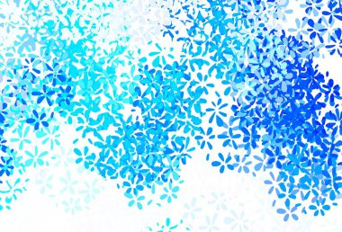 Yapraklı açık mavi vektör doğal arka plan. Hint tarzı yapraklı bulanık dekoratif tasarım. İşiniz için yeni tasarım.