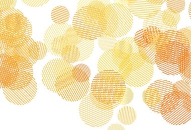 Küreli açık sarı vektör deseni. Doğa tarzında bulanık halkaları olan güzel renkli çizimler. Güzel web siteleri için desen.