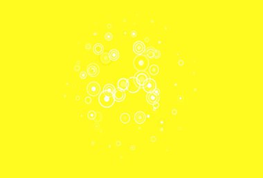 Açık sarı vektör şablonu daireler, çizgiler. Renkli çemberler çizilmiş, soyut çizgiler. Güzel web siteleri için desen.