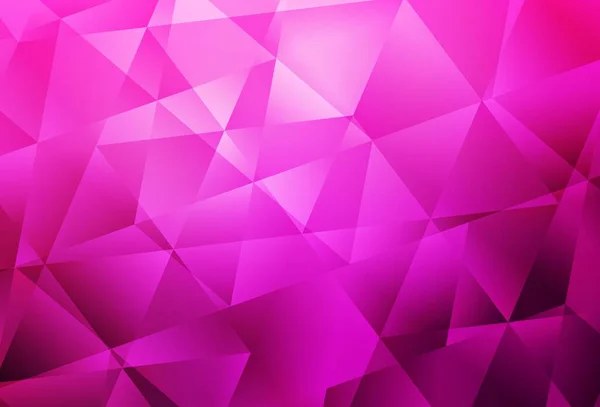 Světle Růžový Vektor Abstraktní Mnohoúhelníkový Vzor Zářící Polygonální Ilustrace Které — Stockový vektor