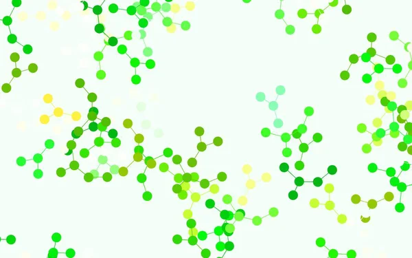 Ljusgrön Gul Vektor Mall Med Artificiell Intelligens Struktur Glänsande Illustration — Stock vektor