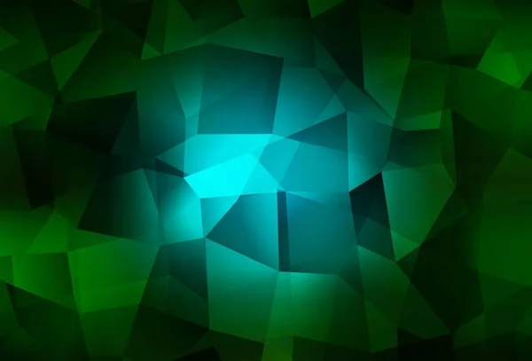 Dark Green Vektor Abstrakten Mosaikhintergrund Elegante Helle Polygonale Illustration Mit — Stockvektor