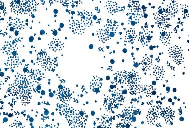 Kaotik şekilli açık mavi vektör şablonu. Soyut tarzda rengarenk gradyan şekilleri olan bir resim. İşiniz için en iyi akıllı tasarım.