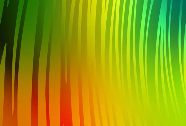 Светло Зеленая Желтая Векторная Текстура Изогнутыми Линиями Красочная Иллюстрация Абстрактном — стоковый вектор