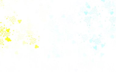 Açık mavi, soyut şekilli sarı vektör arkaplan. Rastgele şekillerle soyut tarzda dekoratif tasarım. Kartvizitiniz için modern tasarım.