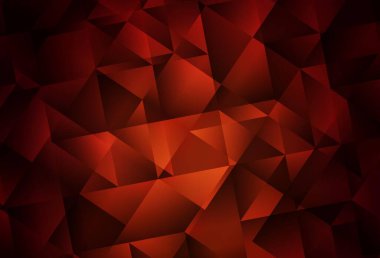 Koyu kırmızı vektör eğimli üçgen dokusu. Soyut ve üçgenli renkli çizimler. Pankartın için tamamen yeni bir şablon.