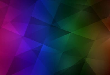 Koyu renkli vektör üçgen mozaik doku. Çokgen soyut çizim ve gradyan. Arkaplanlarınız için desenli desen.