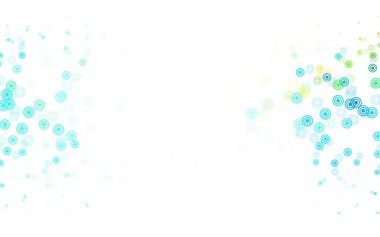 Küreli açık yeşil vektör deseni. Renkli su damlaları olan modern soyut çizimler. Reklamlar, broşürler için desen.