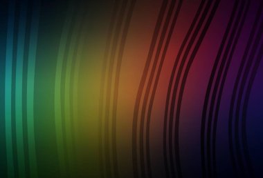 Koyu yeşil, kıvrık çizgileri olan kırmızı vektör şablonu. Kavisli çizgilerden oluşan parlak bir illüstrasyon. Markan için yeni kompozisyon.