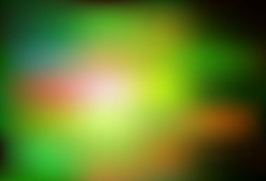 Koyu yeşil, sarı vektör parlak şablonu bulanıklaştırdı. Gradyan tasarımlı, soyut, ışıltılı çizimler. Marka kitabınız için yeni biçim tasarımı.