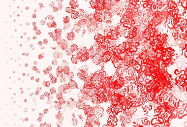 Rastgele şekilli açık kırmızı vektör deseni. Rastgele şekillerle soyut tarzda dekoratif tasarım. Duvar kağıtları için zarif tasarım.