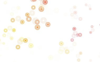 Açık Kırmızı, baloncuklu sarı vektör arkaplan. Bulanık dekoratif tasarım baloncuklu soyut tarzda. İş ilanınız için tasarım.