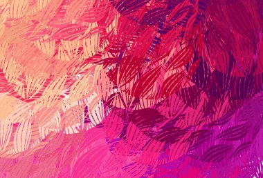 Açık pembe, soyut şekilli sarı vektör dokusu. Soyut tarzda rengarenk gradyan şekilleri olan bir resim. Web siteniz için basit tasarım.