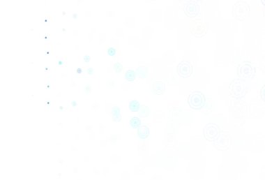 Leke ve çizgilerle hafif BLUE vektör arkaplanı. Parlak renkli soyut çemberler ve çizgiler çizilmiş bir resim. Fütürist reklamlar ve kitapçıklar için şablon.