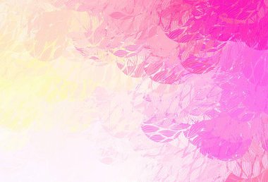 Açık pembe, rastgele şekilli sarı vektör deseni. Soyut gradyan şekilli basit renkli çizimler. Web siteniz için basit tasarım.