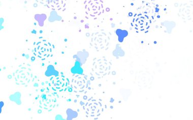 Açık mavi, soyut şekilli kırmızı vektör dokusu. Rastgele şekillerle soyut tarzda dekoratif tasarım. Bir cep telefonu için arka plan.