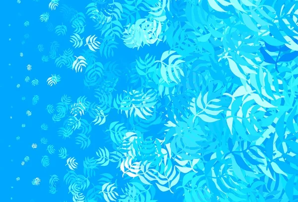 Diseño Garabato Vectorial Azul Claro Con Hojas Ilustración Colores Brillantes — Vector de stock