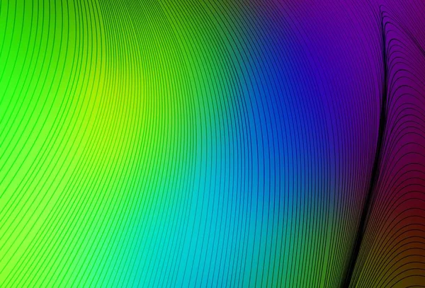 Texture Vectorielle Multicolore Foncé Avec Lignes Courbes Illustration Colorée Flambant — Image vectorielle