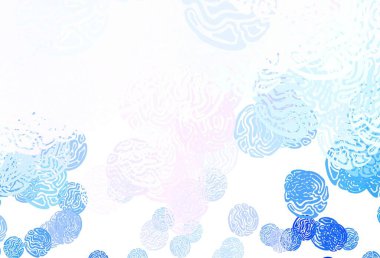 Açık pembe, Memphis şekilli mavi vektör arkaplan. Soyut gradyan şekilli basit renkli çizimler. Bir cep telefonu için arka plan.