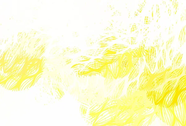 Světle Žluté Vektorové Pozadí Křivými Čarami Třpytivé Abstraktní Ilustrace Křivými — Stockový vektor