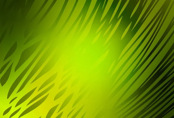 Verde Claro Vetor Amarelo Borrado Padrão Brilhante Uma Elegante Ilustração — Vetor de Stock