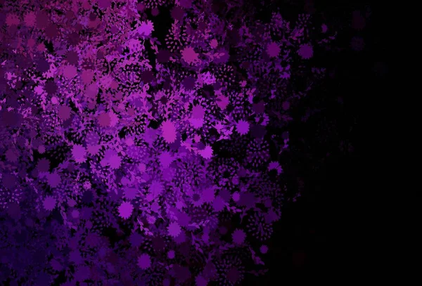 Fondo Vectorial Dark Purple Con Formas Memphis Ilustración Colorida Simple — Vector de stock