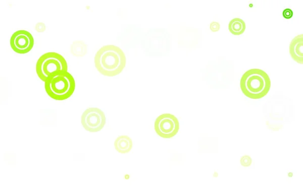Ljusgrön Gul Vektor Layout Med Cirkelformer Vacker Färgad Illustration Med — Stock vektor