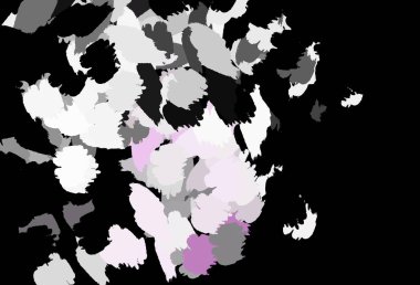 Koyu mor, rastgele şekilli pembe vektör deseni. Modern tarzda değişen renkli kaotik formlar. İşiniz için en iyi akıllı tasarım.