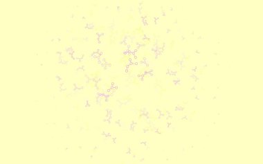 Açık Pembe, yapay zeka yapısına sahip sarı vektör şablonu. Parlak renkli bir illüstrasyon ve yapay zekanın gerçek yapısı. Zeka ve yenilik reklamları için şablon.