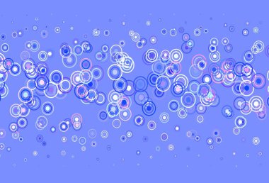 Açık Pembe, diskleri ve çizgileri olan yeşil vektör dokusu. Parlak renkli soyut çemberler ve çizgiler çizilmiş bir resim. Duvar kağıtlarının dokusu için desen.