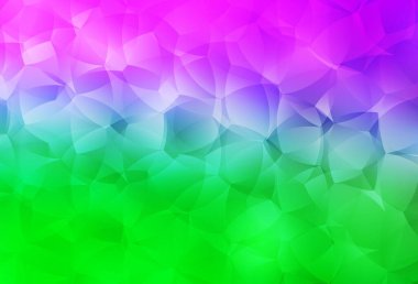 Açık pembe, soyut şekilli yeşil vektör arkaplan. Soyut tarzda rengarenk gradyan şekilleri olan bir resim. İşiniz için en iyi akıllı tasarım.