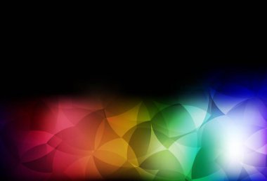 Memphis şekilli koyu renkli vektör arkaplan. Soyut tarzda rengarenk gradyan şekilleri olan bir resim. Kartvizitiniz için modern tasarım.