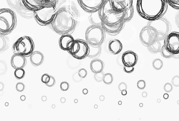 Hellgraue Vektorschablone Mit Kreisen Unscharfe Blasen Auf Abstraktem Hintergrund Mit — Stockvektor