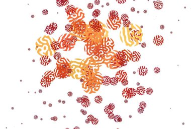 Rastgele şekilli açık kırmızı vektör deseni. Renkli rastgele şekillerle modern soyut illüstrasyon. Bir cep telefonu için arka plan.