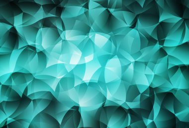 Açık yeşil vektör üçgen düzeni. Üçgenli modern soyut çizim. Arkaplanlarınız için desenli desen.