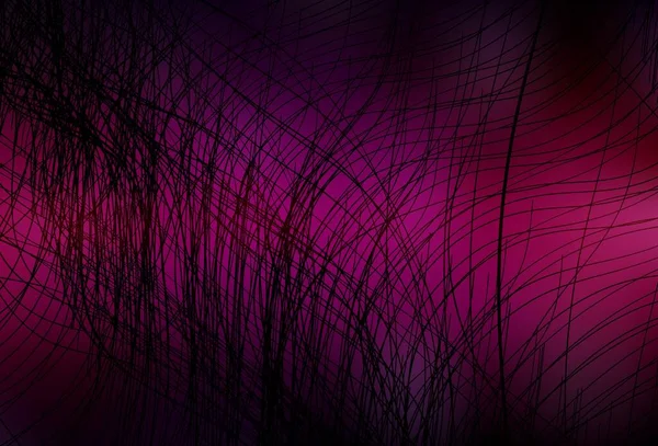 Rozvržení Vektoru Dark Pink Křivými Čárami Barevná Ilustrace Abstraktním Stylu — Stockový vektor