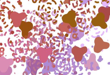 Açık pembe, kaotik şekilli sarı vektör şablonu. Modern tarzda değişen renkli kaotik formlar. Web siteniz için basit tasarım.