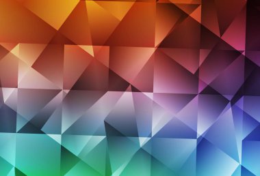 Açık yeşil, kırmızı vektör soyut çokgen şablon. Çokgen soyut çizim ve gradyan. Bir markanın arkaplanı için desen.