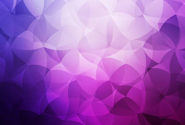 Modèle Mosaïque Triangle Vectoriel Violet Clair Rose Illustration Colorée Brillante — Image vectorielle