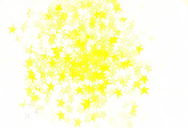 Textura Vectorial Amarillo Claro Con Hermosas Estrellas Ilustración Abstracta Geométrica — Vector de stock