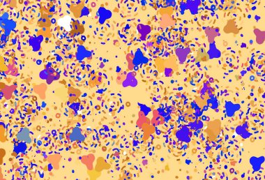 Açık mavi, rastgele şekilli sarı vektör deseni. Modern tarzda değişen renkli kaotik formlar. İşiniz için en iyi akıllı tasarım.