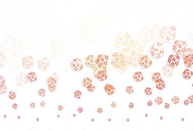 Açık kırmızı vektör yapraklı soyut desen. Yaprakları karalama tarzında renkli ve soyut çizimler. Duvar kağıdı tasarımınız için yeni bir doku.